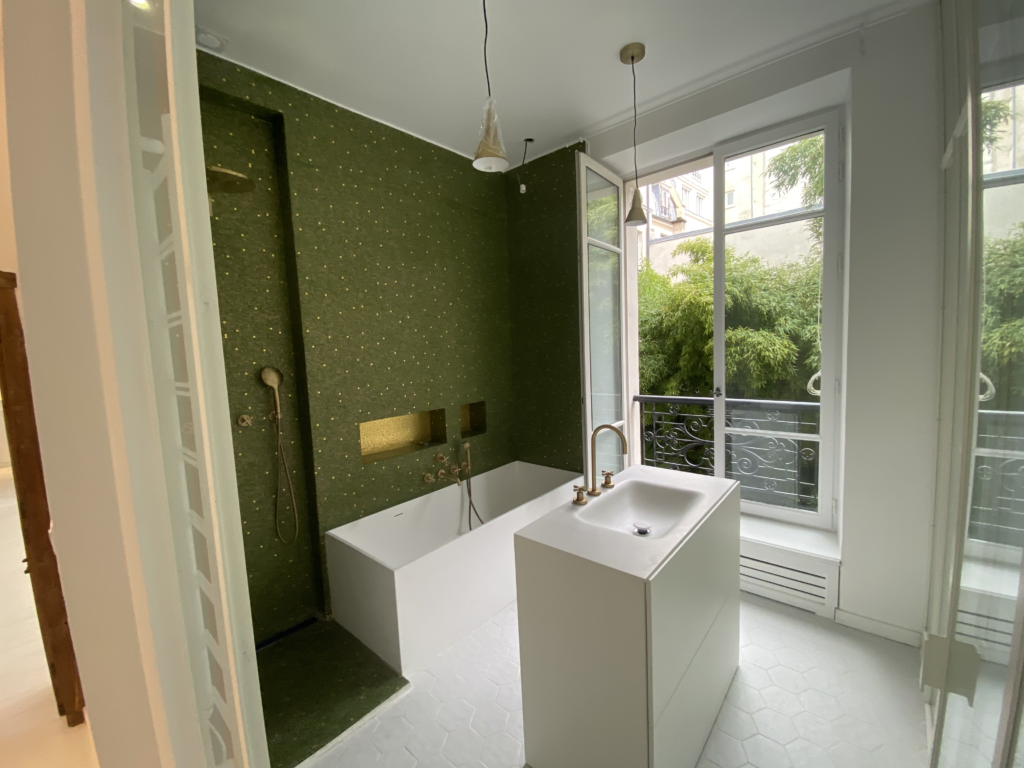 Architecture: Rue Pastourelle: Salle de bains