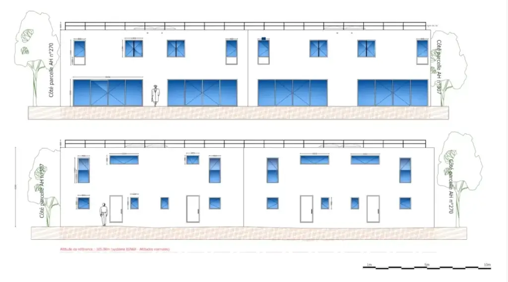 copropriété de 4 maisons en cours de construction à Bouffémont-planA