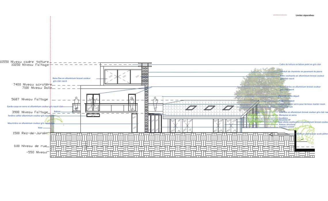 PLAN FACADE OUEST