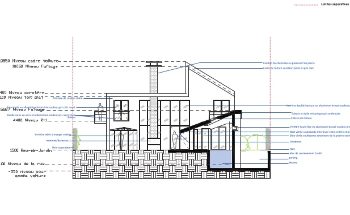 PLAN FACADE SUD-OUEST