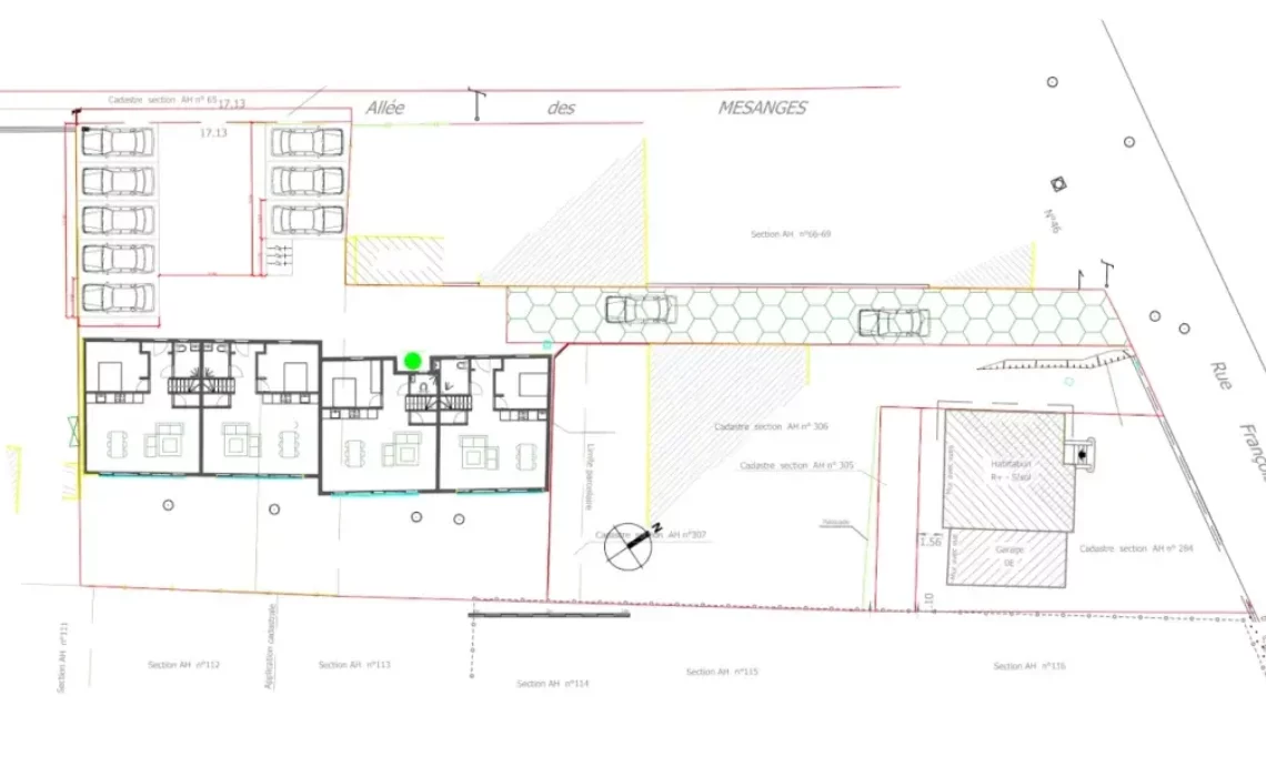 copropriété de 4 maisons en cours de construction à Bouffémont-planB